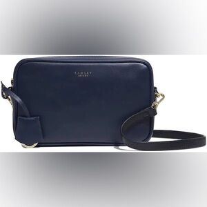 Radley London Manor Grove Small Leather Camera Bag - Midnight Blue